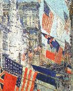 Childe Hassam Allies Day in May 1917 oil